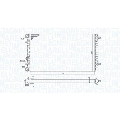 Billede af MAGNETI MARELLI 350213105100 Radiator 650 378 32 Mekanisk fuget køleripper VOLKSWAGEN: New Beetle Hatchback, Cabriolet