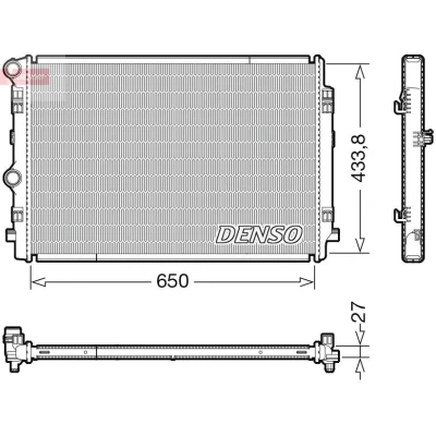 Billede af DENSO DRM02044 Radiator 650 466 27 VOLKSWAGEN: Golf 7, Tiguan II