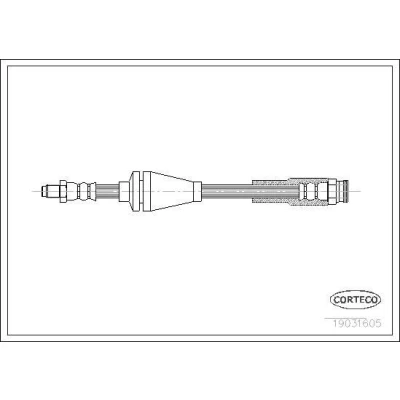 Billede af CORTECO 19031605 Bremseslange foraksel 440 M10X1 FIAT: Panda II Hatchback