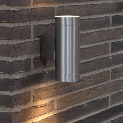 Billede af Tin Maxi Double udendørs væglampe, aluminium