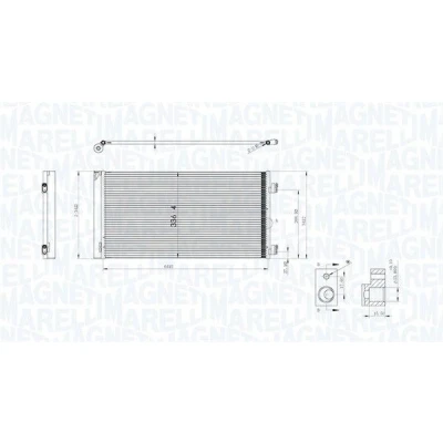 Billede af MAGNETI MARELLI 350203747000 Kondensator med tørrer 646x337x12 337 646 12