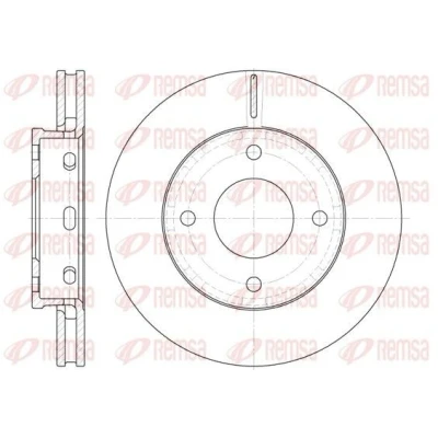 Billede af REMSA 6680.10 Bremseskiver foraksel 256, 256 24 4 ventileret MITSUBISHI: Colt 6, VI CZC Cabriolet, SMART: Forfour I