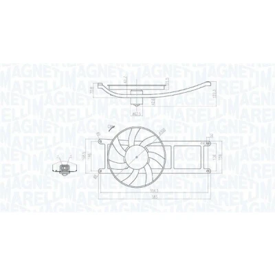 Billede af LTD 46799410 Køleventilator 300mm 12V 50W FIAT: Panda II Hatchback (169) 1.4, 1.2 Natural Power, 1.2, 1.4 4x4, LPG