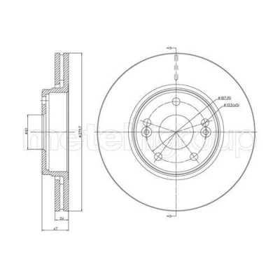 Billede af Bremseskive METELLI 23 0676C