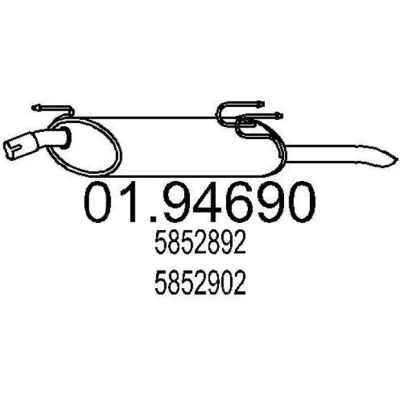 Billede af MTS 01.94690 Lydpotte 880 OPEL: Astra F Caravan
