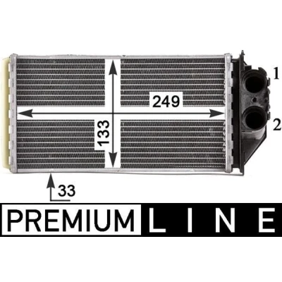 Billede af MAHLE ORIGINAL AH 187 000P Varmeveksler PEUGEOT: 307 CC