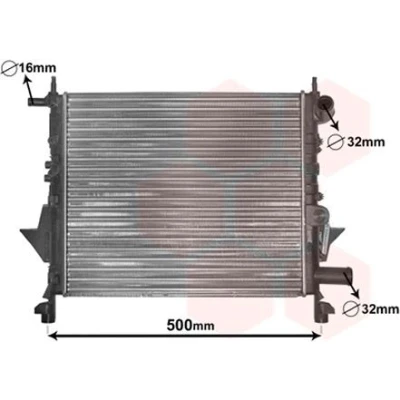 Billede af VAN WEZEL 43002217 Radiator Aluminium 430 377 22 Mekanisk fuget køleripper RENAULT: TWINGO 1