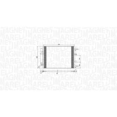Billede af MAGNETI MARELLI 350203773000 Kondensator med tørrer 570x398x16 398 570 16 FORD: C Max 2, FOCUS 3 Turnier,