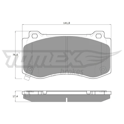 Billede af TOMEX brakes TX 19 95 Bremseklodser foraksel med akustisk advarsel for slid JEEP: GRAND CHEROKEE 3, CHRYSLER: 300C Touring, Sedan