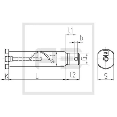 Billede af PETERS ENNEPETAL 074.368 00A Fjederbolt