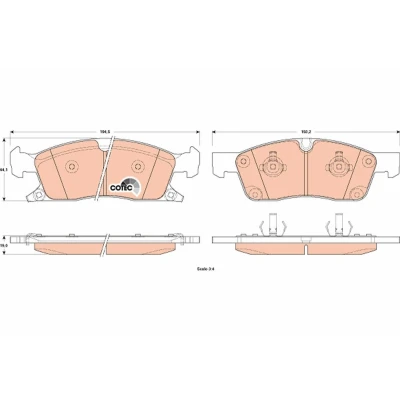 Billede af TRW GDB4603 Bremseklodser COTEC med akustisk advarsel for slid