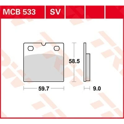 Billede af TRW Organic Allround MCB533 Bremseklodser