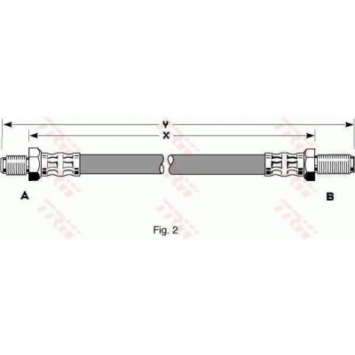 Billede af TRW PHC205 Bremseslange 220 M10x1 FORD: Sierra Mk2 Sedan, Granada, Hatchback