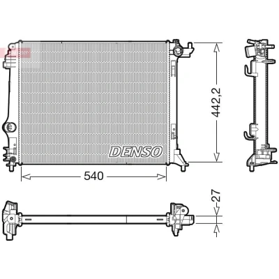 Billede af DENSO DRM23115 Radiator 540 452 27