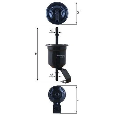 Billede af MAHLE ORIGINAL KL 1161 Brændstoffilter Ledningsfilter 8 7,9 TOYOTA: Hilux 3 Pick up, Land Cruiser Prado 150, VIII up