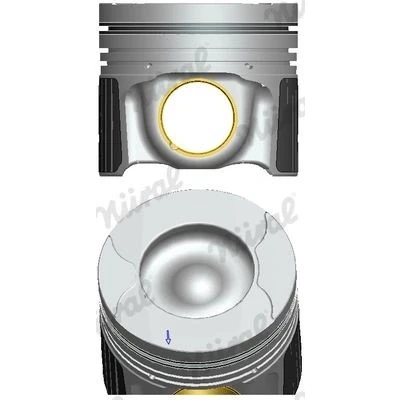 Billede af NÜRAL 87 452900 00 Motor Stempel 84,01 med bøsning til bolthul, kølekanal, stempelringholder, Trapez plejlstang