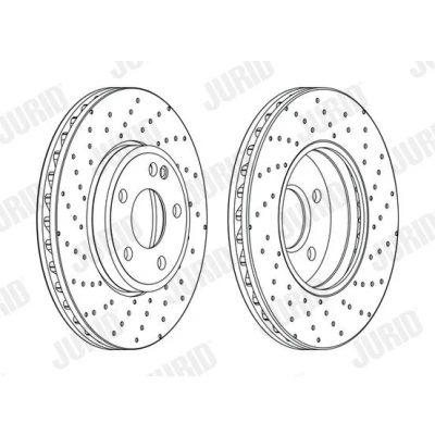 Billede af JURID 563118JC Bremseskiver 295 28 5 112 ventileret coatet uden tilbehør MERCEDES BENZ: A klasse, B CLA Coupe