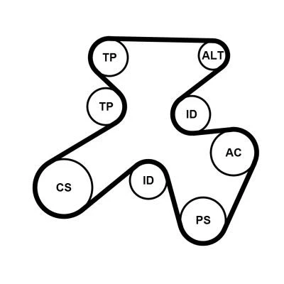 Billede af CONTITECH 7PK1855K1 Kileribberem BMW: 3 Touring, Sedan, Cabriolet