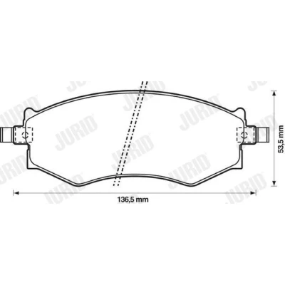 Billede af JURID 572339J Bremseklodser med akustisk advarsel for slid uden tilbehør NISSAN: 200SX, Primera Sedan, CHEVROLET: Aveo / Kalos Sedan