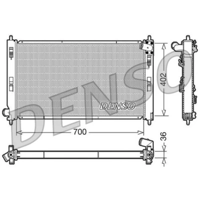 Billede af DENSO DRM45029 Radiator Aluminium 700 402 36
