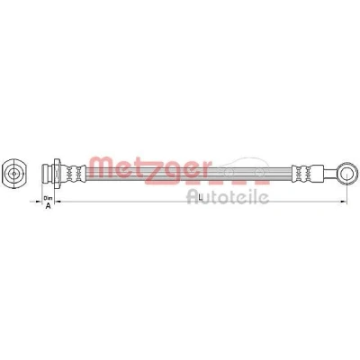 Billede af METZGER 4110491 Bremseslange 345 M10 x 1 DF CHEVROLET: Spark