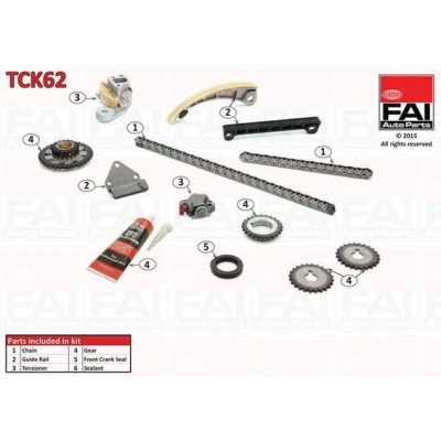 Billede af FAI AutoParts TCK62 Styrekædesæt med pakninger, tandhjul Simplex, Boltkæde SUZUKI: SX4 I Hatchback