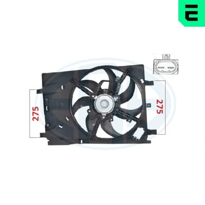 Billede af ERA 352077 Køleventilator 12 OPEL: Corsa D Hatchback, FIAT: Grande Punto Hatchback