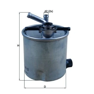 Billede af MAHLE ORIGINAL KL 440/35 Brændstoffilter Ledningsfilter 10 10,0 NISSAN: X Trail
