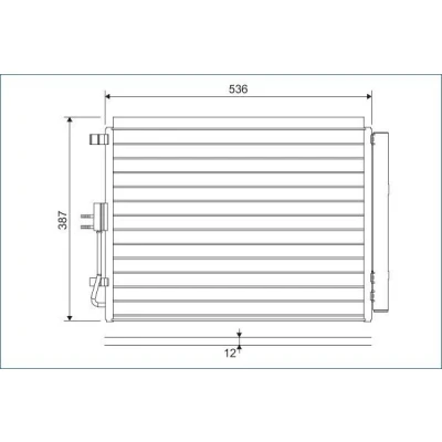 Billede af VALEO 822598 Kondensator med tørrer Aluminium 387 KIA: cee‘d II Sportswagon, Hatchback, HYUNDAI: i30 Stationcar