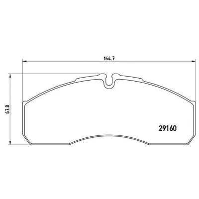 Billede af BREMBO P A6 022 Bremseklodser Forberedt til slidindikator uden tilbehør IVECO: DAILY 3 Kasten/Kombi, 3, NISSAN: Cabstar E Ladvogn / Chassis