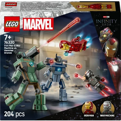 Billede af Iron Man og War Machine mod Hammer droner