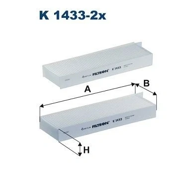 Billede af FILTRON K 1433 2x Kabinefilter Partikelfilter 255 84 30 PEUGEOT: 208 II Hatchback, 2008 II, OPEL: Corsa F Van