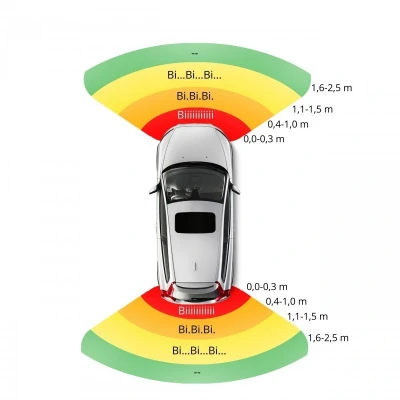 Billede af EINPARTS EPP8100 SILVER Parkeringsassistent system foran og bagved med akustisk alarm 4