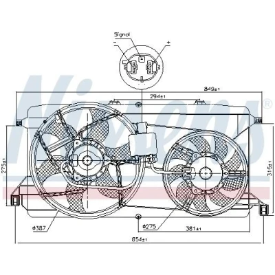 Billede af Ventilator, motorkøling NISSENS 85826