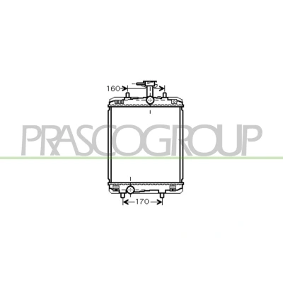 Billede af PRASCO CI201R003 Radiator Aluminium 374 341 23 Mekanisk fuget køleripper CITROËN: C1 I, II, TOYOTA: Aygo, PEUGEOT: 107 Hatchback