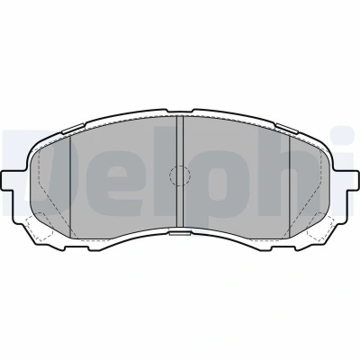 Billede af DELPHI LP2128 Bremseklodser med akustisk advarsel for slid anti knirke plade tilbehør SUBARU: Impreza III Hatchback, II Stationcar