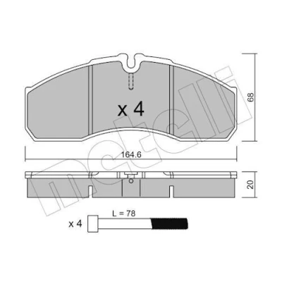 Billede af Bremseklodser METELLI 22 0578 5