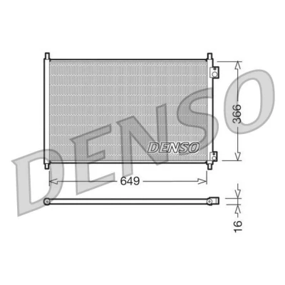 Billede af DENSO DCN40006 Kondensator uden tørrer 649x366x16 R 134a 649 HONDA: Accord 6 Limousine