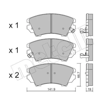 Billede af Bremseklodser METELLI 22 0842 0