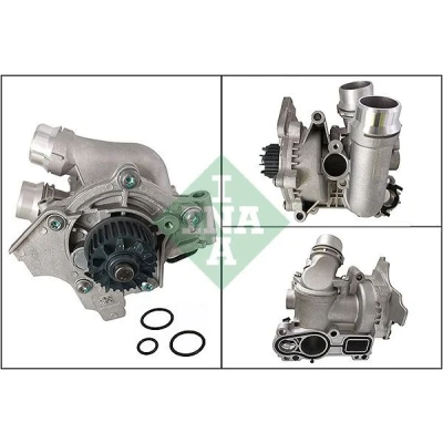 Billede af INA 538 0967 10 Vandpumpe med pakning termostat Metalhus til tandrem hjælpedrev VOLKSWAGEN: Golf 6, 5, AUDI: A4 B8 Avant, A6 C7 Avant