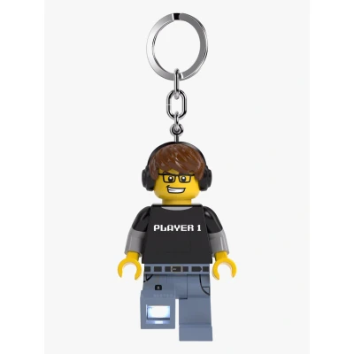 Billede af LEGO Minifigure Videospil Dreng Nøglering med LED lys