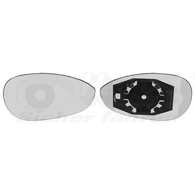 Billede af VAN WEZEL 1624832 Spejlglas højre FIAT: Punto III Hatchback, Grande 500 Hatchback