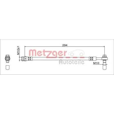 Billede af METZGER 4111538 Bremseslange Bagaksel venstre, højre 294mm