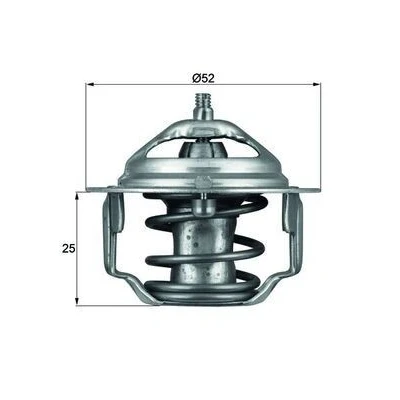 Billede af MAHLE ORIGINAL TX 64 82 Termostat 52 uden pakning MAZDA: 929 III Sedan, 323 Hatchback, MITSUBISHI: Lancer 5 Limousine, TOYOTA: Celica Coupe