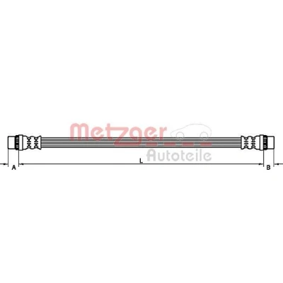 Billede af METZGER 4110929 Bremseslange 138 RENAULT: MEGANE 3 Grandtour, GRAND SCENIC 3,