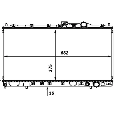 Billede af MAHLE ORIGINAL CR 537 000S Radiator 375 682 16 Loddet køleripper MITSUBISHI: Lancer 5 Limousine