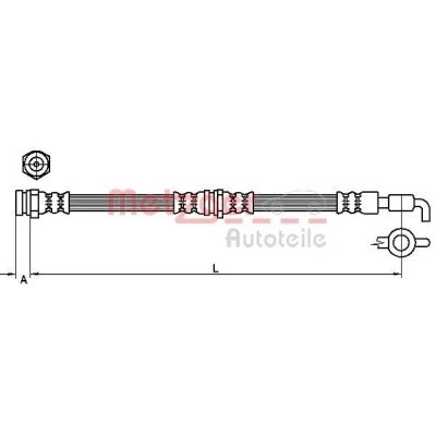 Billede af METZGER 4111037 Bremseslange 425