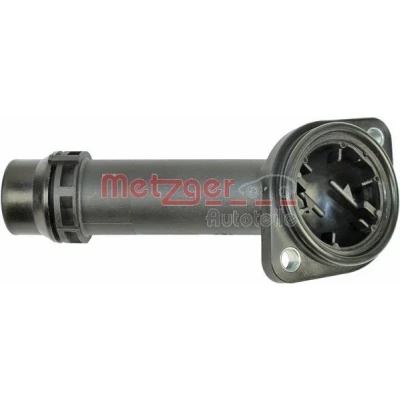Billede af METZGER 4010135 Kølemiddelflange Motorblok, venstre, Termostat med pakning AUDI: A4 B6 Avant, B7 B6/B7 Cabriolet