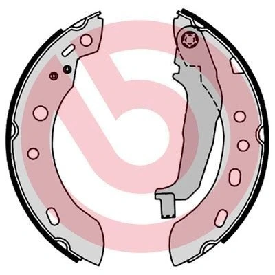 Billede af BREMBO S 56 551 Bremsebakker 180 27 med håndbremsegreb NISSAN: MICRA 2