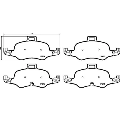 Billede af BREMBO P 85 160 Bremseklodser PRIME LINE Ring Forberedt til slidindikator uden tilbehør
